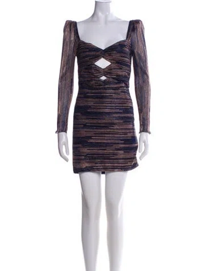 Pre-owned Saylor Printed Mini Dress In Multi