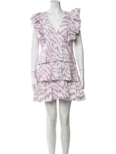 Pre-owned Saylor Printed Mini Dress In Multicolor