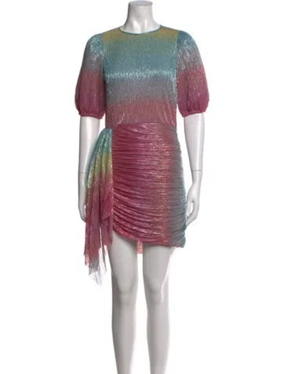 Pre-owned Saylor Printed Mini Dress In Pink