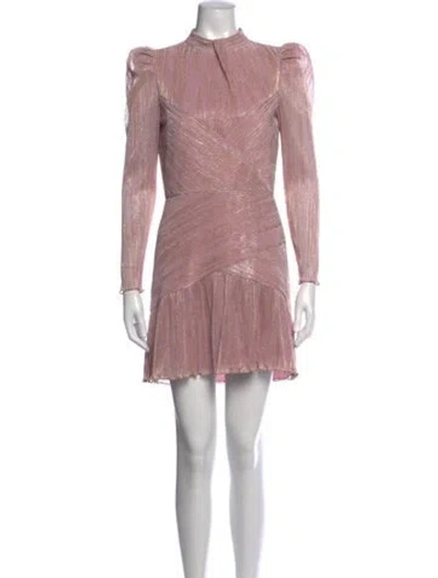 Pre-owned Saylor Printed Mini Dress In Pink