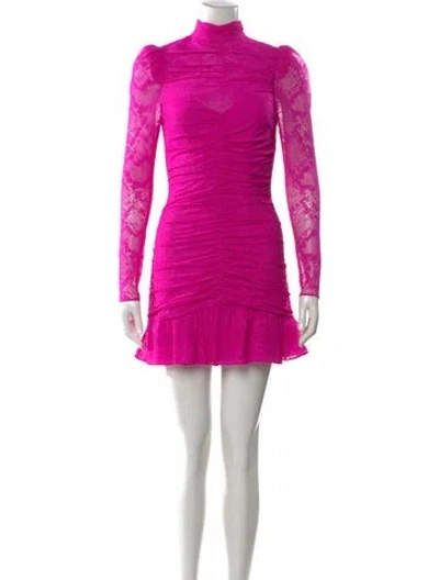 Pre-owned Saylor Printed Mini Dress In Purple