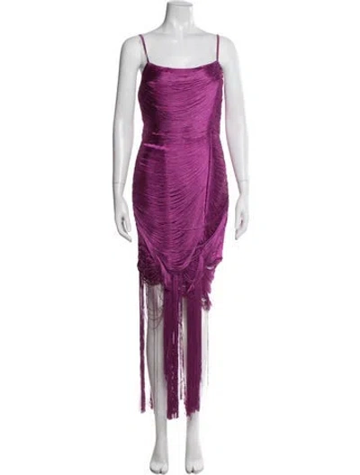 Pre-owned Saylor Printed Mini Dress In Purple