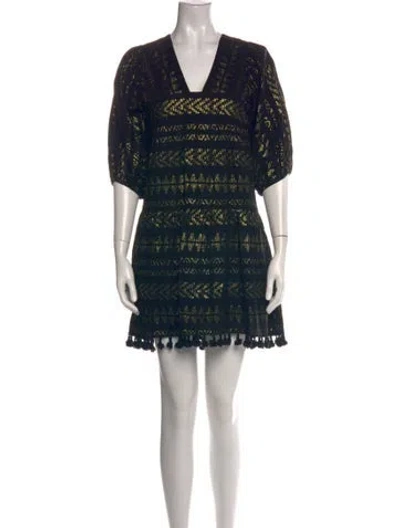 Pre-owned Saylor Printed Mini Dress W/ Tags In Black