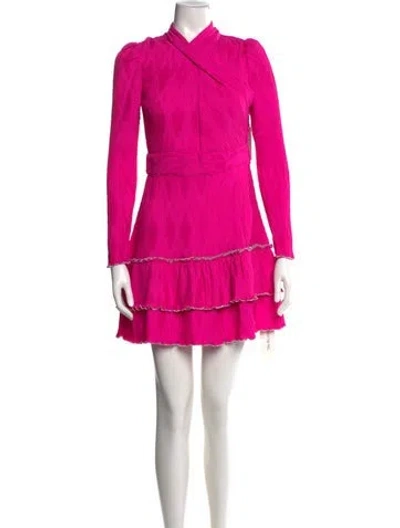 Pre-owned Saylor Printed Mini Dress W/ Tags In Pink