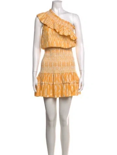Pre-owned Saylor Printed Mini Dress In Yellow