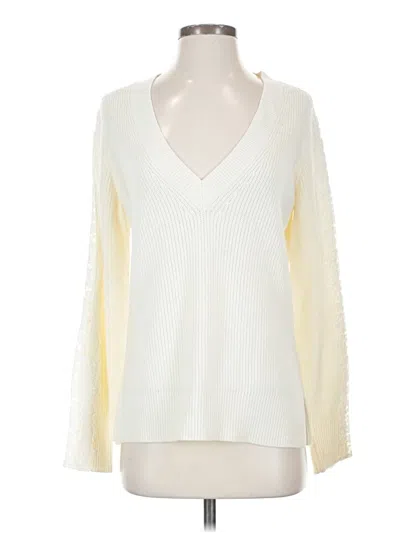 Pre-owned Saylor Pullover Sweater In White