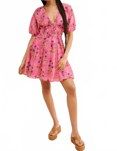 Saylor Rollo Mini Dress In Cerise