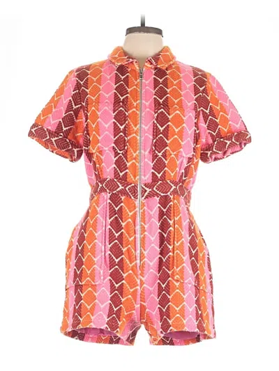 Pre-owned Saylor Romper In Orange