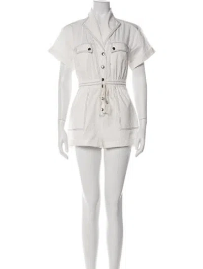 Pre-owned Saylor Romper In White
