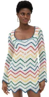 Saylor Siera Rainbow Crochet Mini Dress Multi In Multi