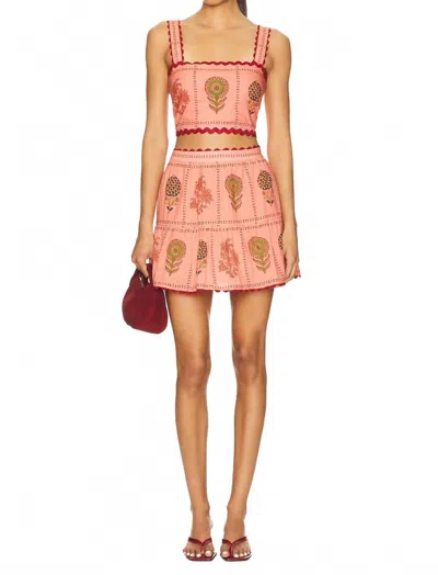 Saylor Silas Top And Skirt Set In Pink
