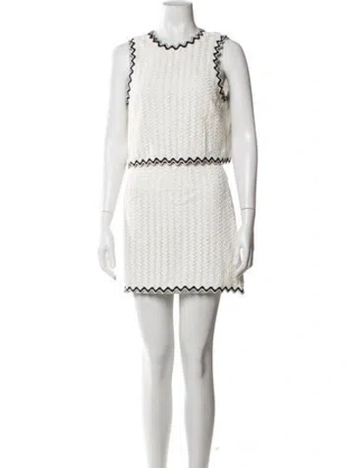 Pre-owned Saylor Skirt Set In White