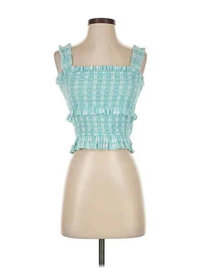 Pre-owned Saylor Sleeveless Blouse In Blue