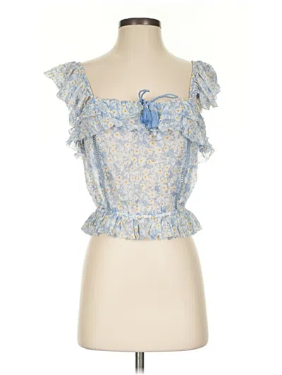 Pre-owned Saylor Sleeveless Blouse In Blue
