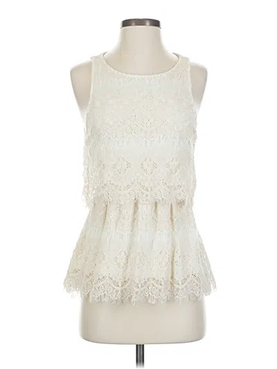 Pre-owned Saylor Sleeveless Blouse In White