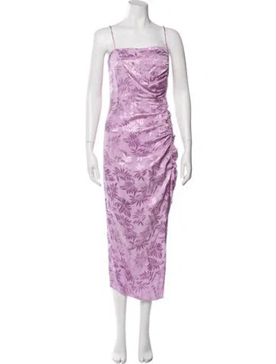 Pre-owned Saylor Square Neckline Long Dress In Purple
