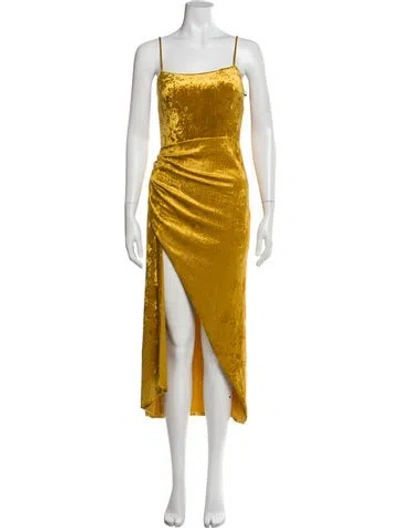 Pre-owned Saylor Square Neckline Long Dress W/ Tags In Gold