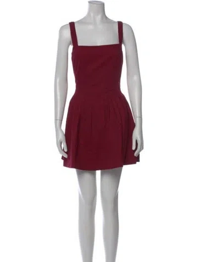 Pre-owned Saylor Square Neckline Mini Dress In Multi