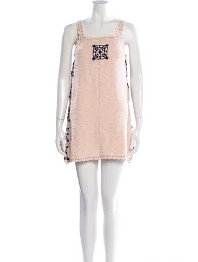 Pre-owned Saylor Square Neckline Mini Dress In Pink