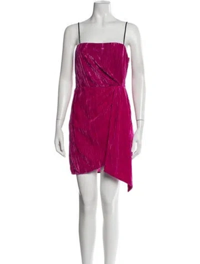 Pre-owned Saylor Square Neckline Mini Dress In Pink