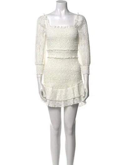 Pre-owned Saylor Square Neckline Mini Dress W/ Tags In White