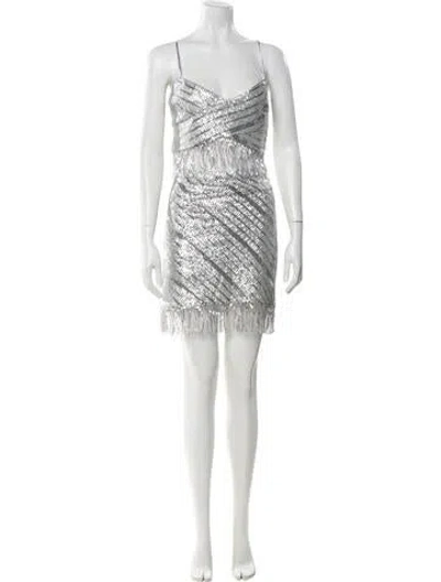 Pre-owned Saylor Striped Fringe Trim Accent Skirt Set