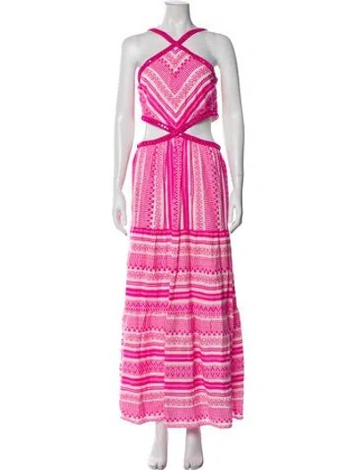 Pre-owned Saylor Striped Long Dress