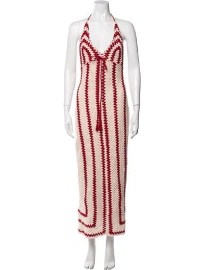 Pre-owned Saylor Striped Long Dress In Multicolor