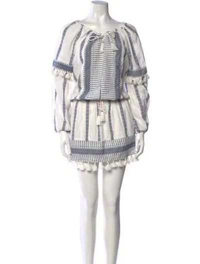 Pre-owned Saylor Striped Mini Dress In Blue