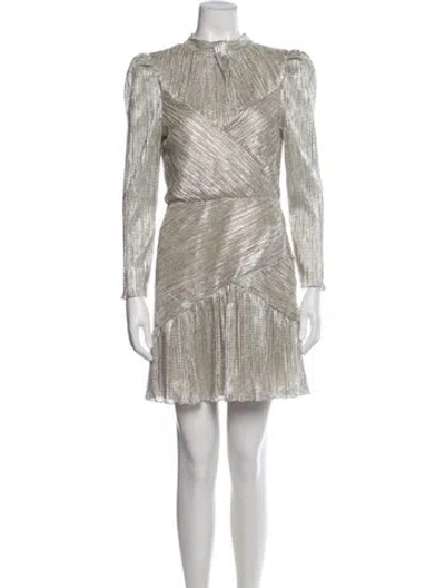 Pre-owned Saylor Striped Mini Dress In Gray