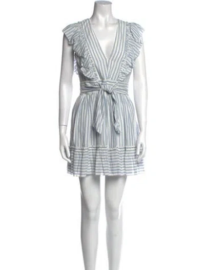 Pre-owned Saylor Striped Mini Dress W/ Tags In Blue