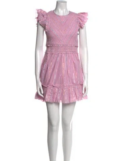 Pre-owned Saylor Striped Mini Dress W/ Tags In Pink