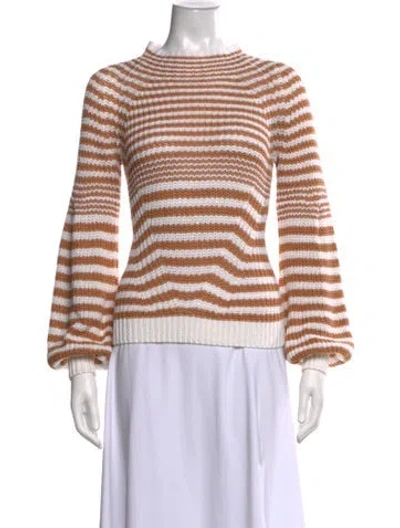 Pre-owned Saylor Striped Mock Neck Sweater In Multicolor