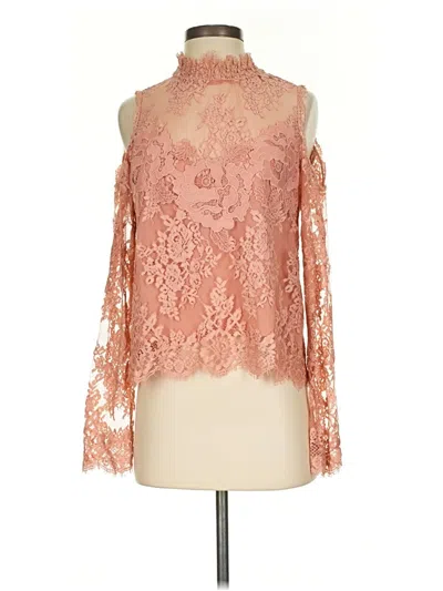 Pre-owned Saylor Tank Top Pink Mock Neckline Tops