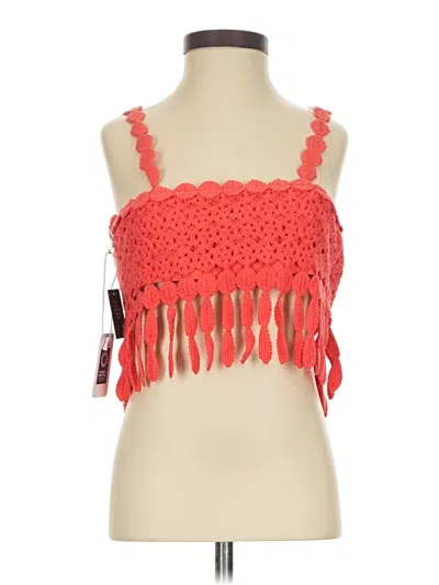 Saylor Tank Top Red Strapless Neckline Tops