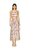 Saylor Tashi Floral Skirt Set Multi In 碎花