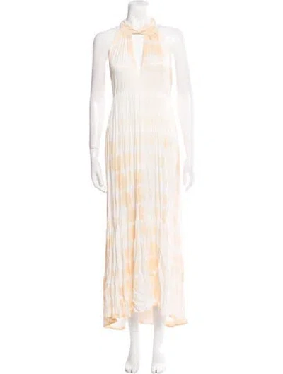 Pre-owned Saylor Tie-dye Print Long Dress W/ Tags In White