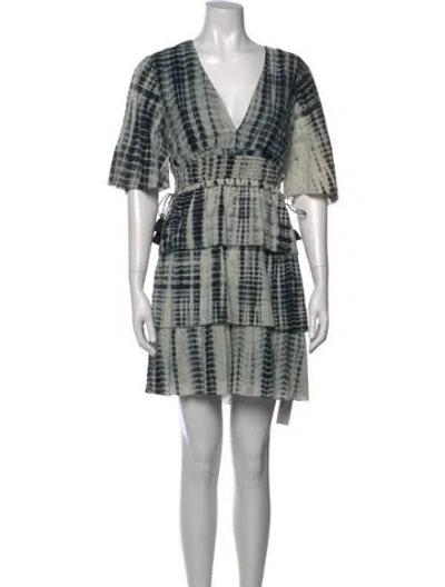 Pre-owned Saylor Tie-dye Print Mini Dress W/ Tags In Neutrals