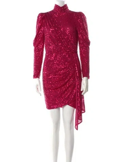Pre-owned Saylor Turtleneck Mini Dress In Pink