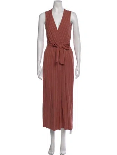 Pre-owned Saylor V-neck Jumpsuit In Multi