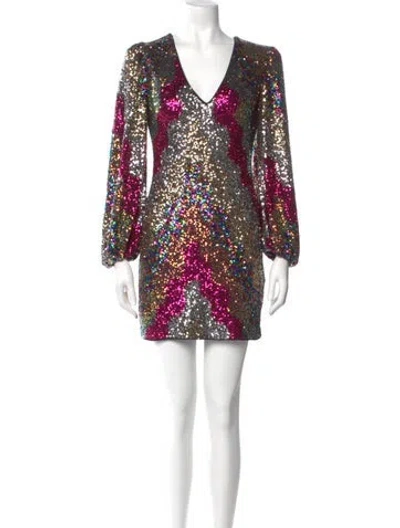 Pre-owned Saylor V-neck Mini Dress