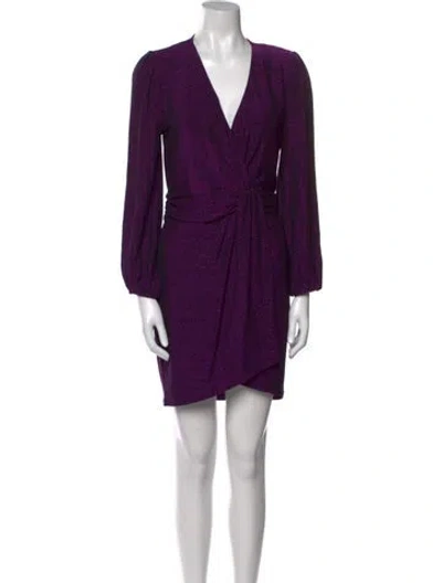 Pre-owned Saylor V-neck Mini Dress In Purple