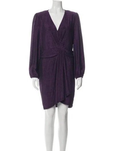 Pre-owned Saylor V-neck Mini Dress In Purple