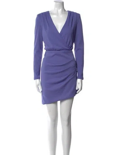 Pre-owned Saylor V-neck Mini Dress W/ Tags In Purple