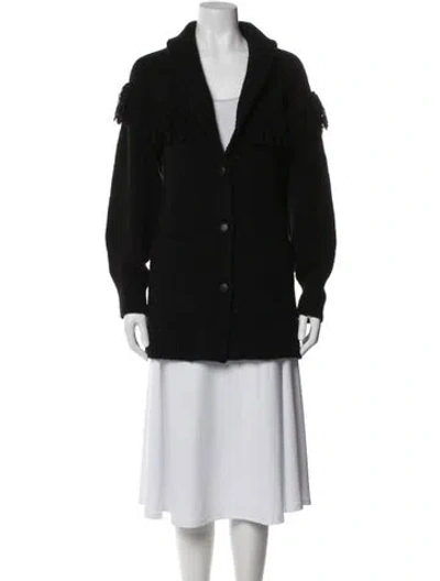 Pre-owned Saylor V-neck Sweater In Black