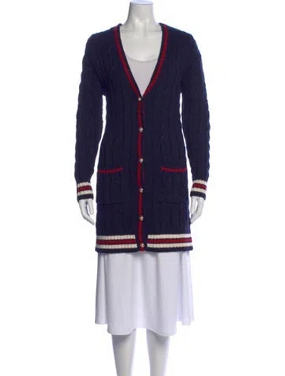 Pre-owned Saylor V-neck Sweater In Blue