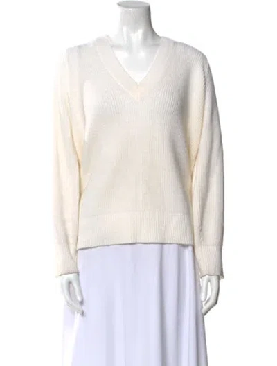 Pre-owned Saylor V-neck Sweater In Neutral