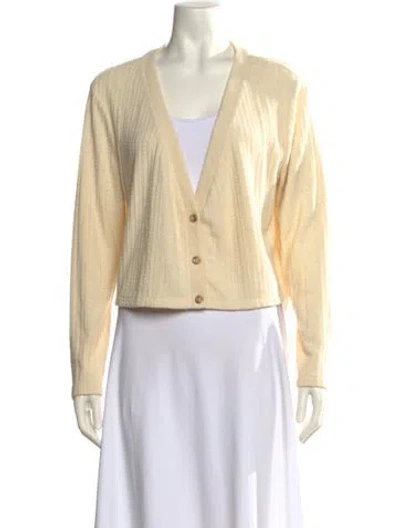 Pre-owned Saylor V-neck Sweater In Neutral