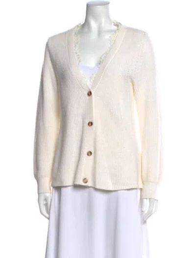 Pre-owned Saylor V-neck Sweater In Neutral