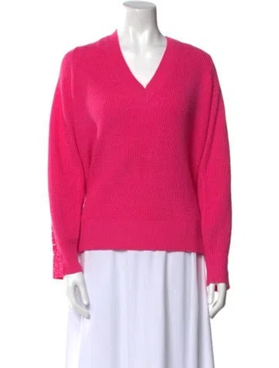 Pre-owned Saylor V-neck Sweater In Pink